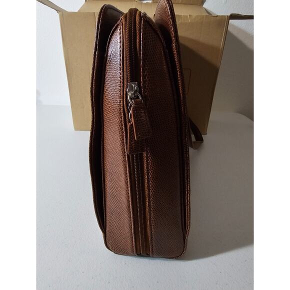 New in Box and Dust Bag Mimi DiCarlo Large Briefcase Tote Tan Style 1009LZ $225 - Picture 2 of 12